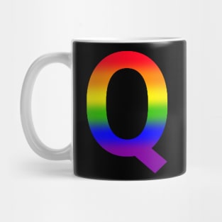 Rainbow Letter Q Mug